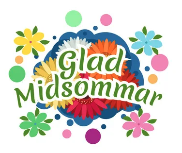 Glad Midsommar med blommor